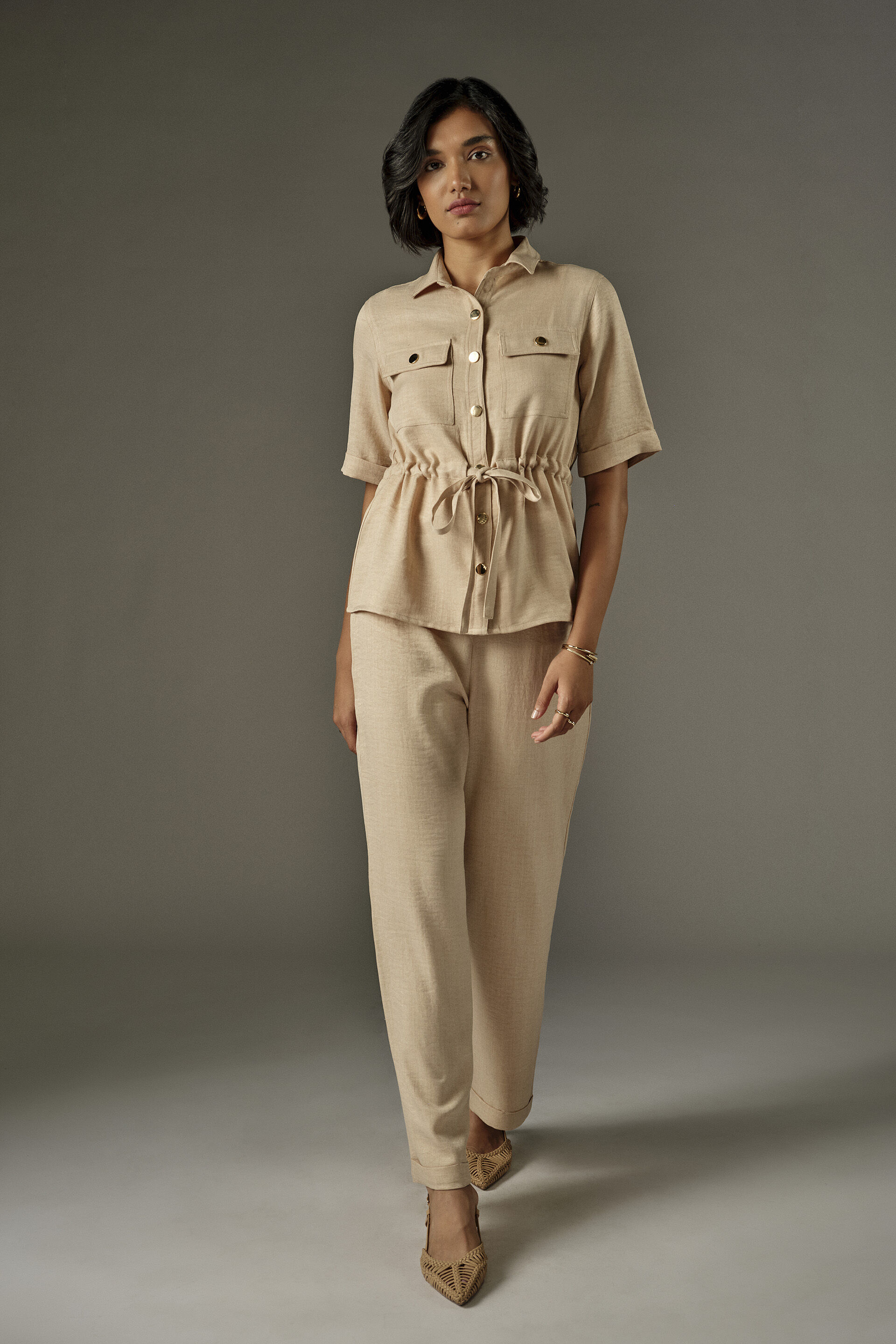 Elin Ecru Cream Shirt, Cream, image 4